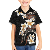 Vintage Plumeria Pacific Floral Kid Hawaiian Shirt