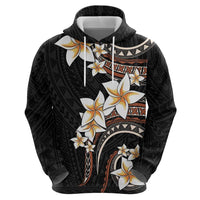 Vintage Plumeria Pacific Floral Zip Hoodie