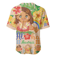 Kawaii Hula Girls Baseball Jersey Aloha Hibiscus Flowers
