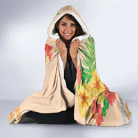 Kawaii Hula Girls Hooded Blanket Aloha Hibiscus Flowers LT9 - Polynesian Pride