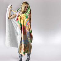 Kawaii Hula Girls Hooded Blanket Aloha Hibiscus Flowers LT9 - Polynesian Pride