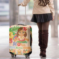 Kawaii Hula Girls Luggage Cover Aloha Hibiscus Flowers