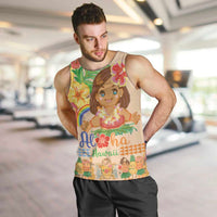 Kawaii Hula Girls Men Tank Top Aloha Hibiscus Flowers LT9 Nude - Polynesian Pride