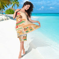 Kawaii Hula Girls Sarong Aloha Hibiscus Flowers
