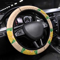 Kawaii Hula Girls Steering Wheel Cover Aloha Hibiscus Flowers LT9 Universal Fit Nude - Polynesian Pride