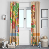 Kawaii Hula Girls Window Curtain Aloha Hibiscus Flowers LT9 - Polynesian Pride