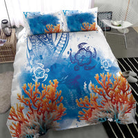 Hibiscus Turtle Tattoo Coral Reef Bedding Set with Polynesian Tribal LT9 - Polynesian Pride