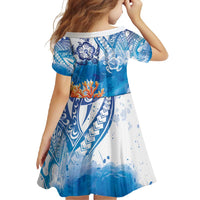 Hibiscus Turtle Tattoo Coral Reef Family Matching Summer Maxi Dress and Hawaiian Shirt with Polynesian Tribal