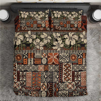 Pacific Hibiscus Tapa Tribal Vintage Bedding Set Brown Motif LT9 Brown - Polynesian Pride