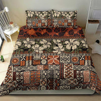 Pacific Hibiscus Tapa Tribal Vintage Bedding Set Brown Motif LT9 - Polynesian Pride