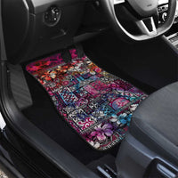 Pacific Hibiscus Tapa Tribal Vintage Car Mats Pink Motif LT9 - Polynesian Pride