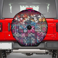 Pacific Hibiscus Tapa Tribal Vintage Spare Tire Cover Pink Motif LT9 - Polynesian Pride