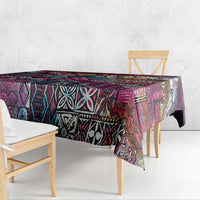 Pacific Hibiscus Tapa Tribal Vintage Tablecloth Pink Motif LT9 - Polynesian Pride