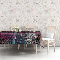 Pacific Hibiscus Tapa Tribal Vintage Tablecloth Pink Motif LT9 - Polynesian Pride