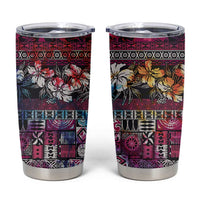 Pacific Hibiscus Tapa Tribal Vintage Tumbler Cup Pink Motif LT9 Pink - Polynesian Pride