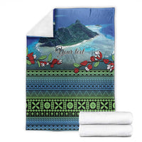 Personalised Fiji Viti Levu Blanket Tagimoucia and Tapa Tribal Pattern LT9 - Polynesian Pride