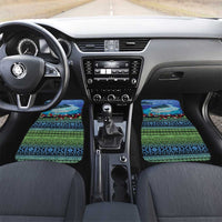 Personalised Fiji Viti Levu Car Mats Tagimoucia and Tapa Tribal Pattern LT9 Set 2pcs - Front Blue - Polynesian Pride