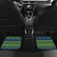 Personalised Fiji Viti Levu Car Mats Tagimoucia and Tapa Tribal Pattern LT9 Set 2pcs - Back Blue - Polynesian Pride