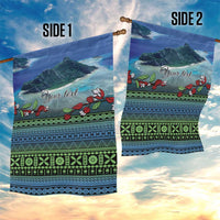 Personalised Fiji Viti Levu Garden Flag Tagimoucia and Tapa Tribal Pattern LT9 - Polynesian Pride