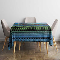 Personalised Fiji Viti Levu Tablecloth Tagimoucia and Tapa Tribal Pattern LT9 - Polynesian Pride