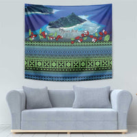 Personalised Fiji Viti Levu Tapestry Tagimoucia and Tapa Tribal Pattern