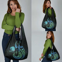 Personalised Hawaii Kure Atoll Grocery Bag Holaniku Coral Reef with Polynesian Tribal LT9 - Polynesian Pride