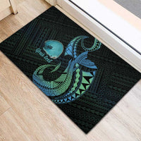 Personalised Hawaii Kure Atoll Rubber Doormat Holaniku Coral Reef with Polynesian Tribal LT9 - Polynesian Pride