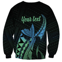 Personalised Hawaii Kure Atoll Sweatshirt Holaniku Coral Reef with Polynesian Tribal LT9 - Polynesian Pride