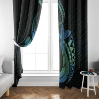 Personalised Hawaii Kure Atoll Window Curtain Holaniku Coral Reef with Polynesian Tribal LT9 - Polynesian Pride