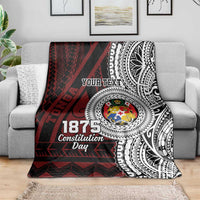 Personalised Tonga Constitution Day 1875 Blanket Polynesian Tribal Tattoo LT9 - Polynesian Pride