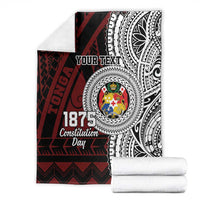 Personalised Tonga Constitution Day 1875 Blanket Polynesian Tribal Tattoo LT9 - Polynesian Pride