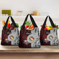 Personalised Tonga Constitution Day 1875 Grocery Bag Polynesian Tribal Tattoo LT9 3-pack One Size Red - Polynesian Pride