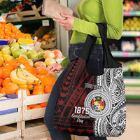 Personalised Tonga Constitution Day 1875 Grocery Bag Polynesian Tribal Tattoo LT9 - Polynesian Pride