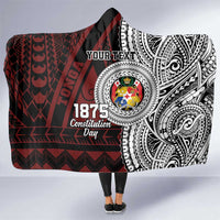 Personalised Tonga Constitution Day 1875 Hooded Blanket Polynesian Tribal Tattoo LT9 One Size Red - Polynesian Pride