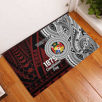 Personalised Tonga Constitution Day 1875 Rubber Doormat Polynesian Tribal Tattoo LT9 - Polynesian Pride