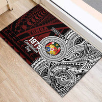 Personalised Tonga Constitution Day 1875 Rubber Doormat Polynesian Tribal Tattoo LT9 - Polynesian Pride