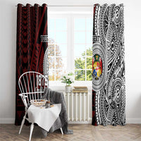 Personalised Tonga Constitution Day 1875 Window Curtain Polynesian Tribal Tattoo LT9 - Polynesian Pride
