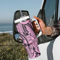 Pink Pacific Flowers Tribal Polynesian Spirit Tumbler With Handle LT9 - Polynesian Pride