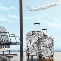 Polynesia Luggage Cover Tribal Polynesian Spirit With White Pacific Flowers LT9 - Polynesian Pride