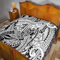Polynesia Quilt Tribal Polynesian Spirit With White Pacific Flowers LT9 - Polynesian Pride