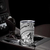 White Pacific Flowers Tribal Polynesian Spirit Tumbler Cup LT9 - Polynesian Pride
