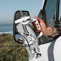 White Pacific Flowers Tribal Polynesian Spirit Tumbler With Handle LT9 - Polynesian Pride