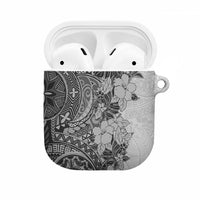 Polynesia AirPods Case Hibiscus Hawaiian Tribal Tattoo Retro Gray LT9 Gray - Polynesian Pride