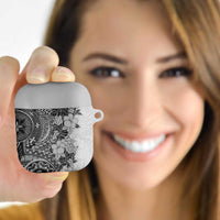 Polynesia AirPods Case Hibiscus Hawaiian Tribal Tattoo Retro Gray LT9 - Polynesian Pride