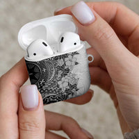 Polynesia AirPods Case Hibiscus Hawaiian Tribal Tattoo Retro Gray LT9 - Polynesian Pride