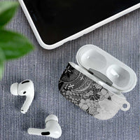 Polynesia AirPods Case Hibiscus Hawaiian Tribal Tattoo Retro Gray LT9 - Polynesian Pride