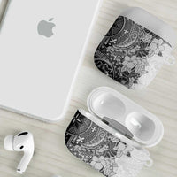 Polynesia AirPods Case Hibiscus Hawaiian Tribal Tattoo Retro Gray LT9 - Polynesian Pride