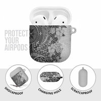 Polynesia AirPods Case Hibiscus Hawaiian Tribal Tattoo Retro Gray LT9 - Polynesian Pride