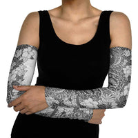 Polynesia Arm Sleeves Hibiscus Hawaiian Tribal Tattoo Retro Gray LT9 - Polynesian Pride