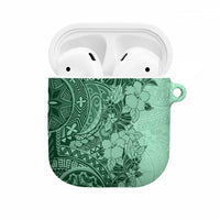 Polynesia AirPods Case Hibiscus Hawaiian Tribal Tattoo Retro Green LT9 Green - Polynesian Pride